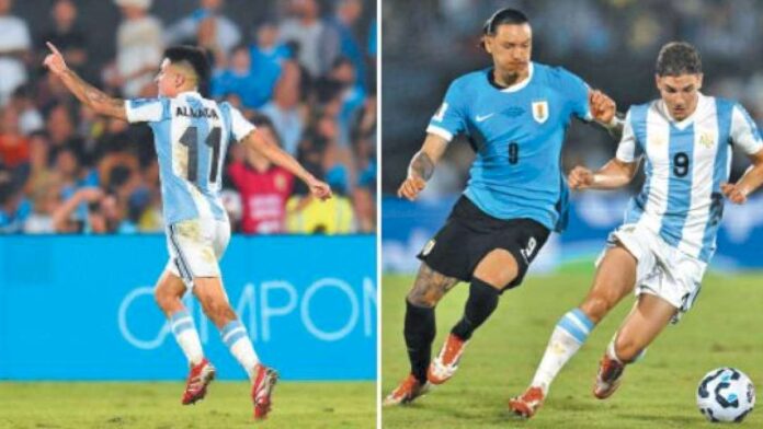 con-un-golazo-de-thiago-almada,-argentina-le-gano-a-uruguay-y-acaricia-la-clasificacion