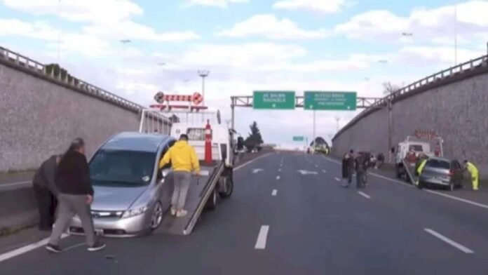 choque-multiple-en-la-avenida-general-paz:-una-embarazada-fue-derivada-al-hospital